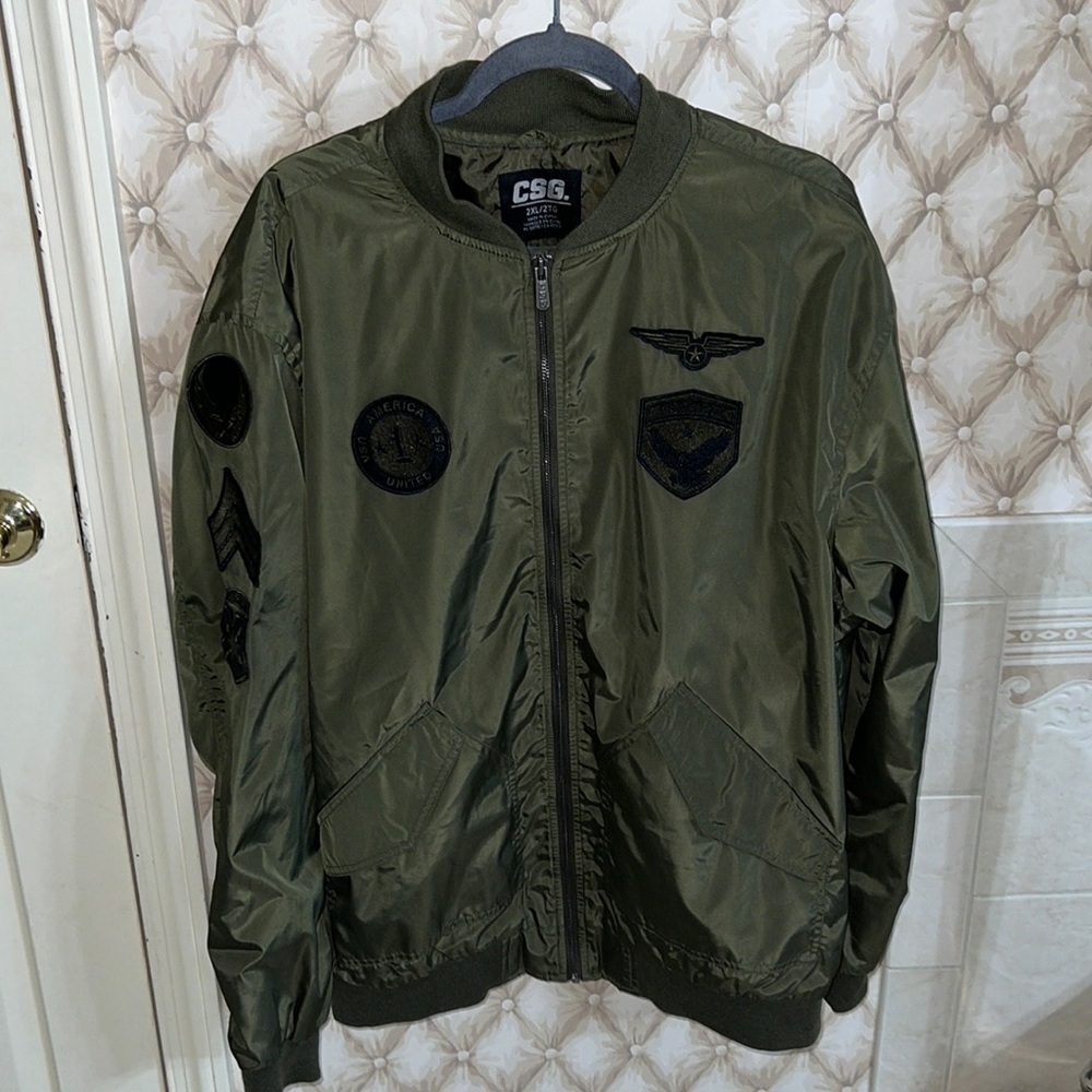 CSG Champs Sports Gear Military Style Windbreaker